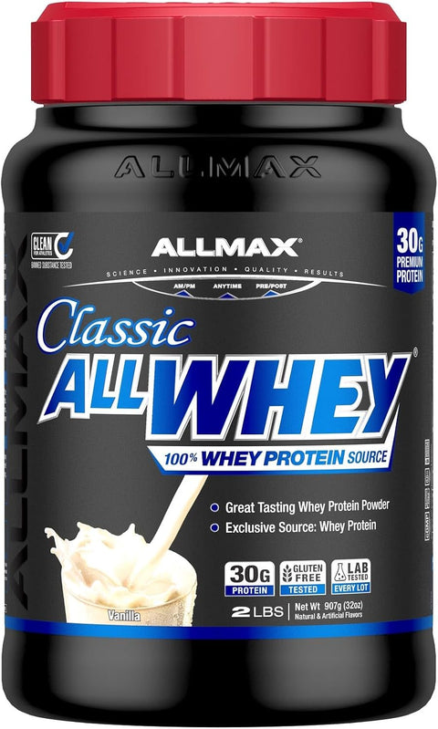 ALLMAX AllWhey Classic Whey Protein Powder, Vanilla, 2 lb
