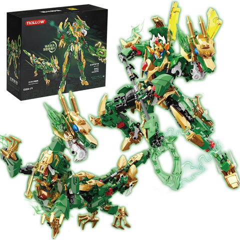 Transform Robot Dragon Rising Mech Building Block Set Gift for Boy