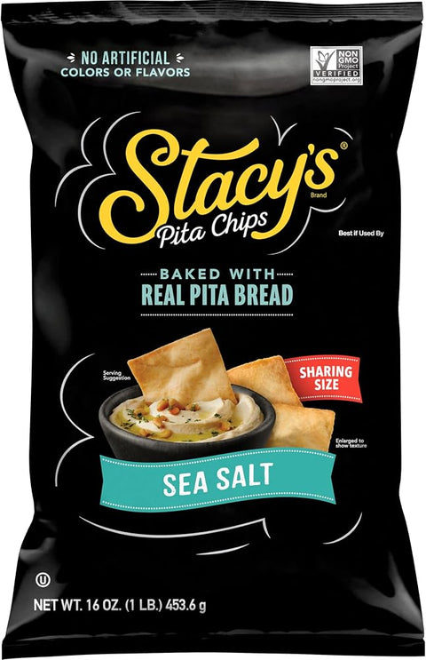 Stacys Snacks Sea Salt Pita Chips, 16 OZ