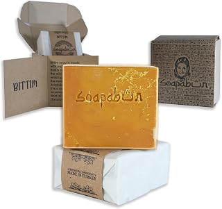 Bittim Soap Bar, Turkish Handmade Natural Soap Bar with Wild Pistachio Oil, Face & Body Artisan Bath Soap, Traditional Cleansing Bar, 4.8 oz - Personal Care