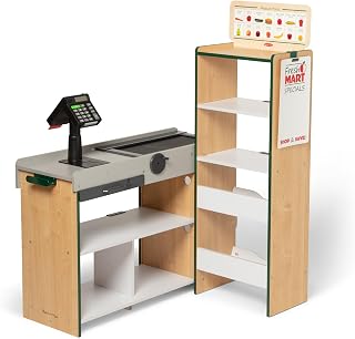Melissa & Doug, Fresh Mart Pretend Grocery Store, Kids Cash Register with Scanner, Shelves, & Conveyor Belt, Kids Toys for Girls & Boys