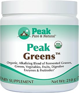 Peak Greens Powder, Superfood Drink with Enzymes & Probiotics, 30 Servings