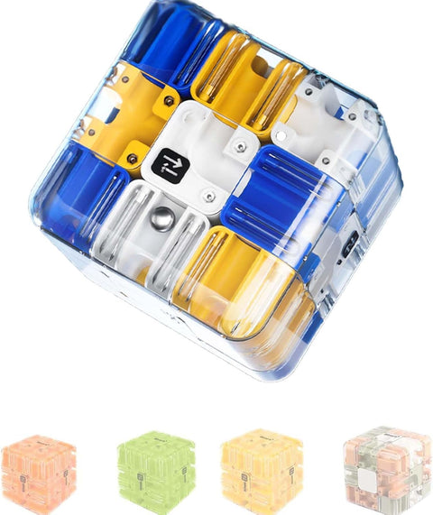 Large 3D Labyrinth Puzzle Maze Cube - Engaging Brain Teaser Toy, Improve Spatial Recognition and Cultivate Logical Thinking (Blue)