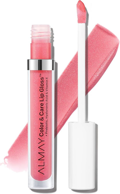 Almay Color & Care Lip Gloss, 100 Pink Twilight, 0.1 fl oz