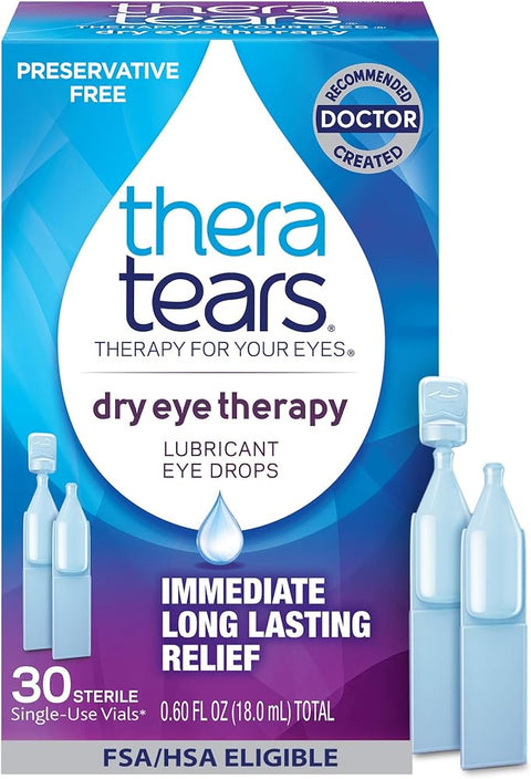 Theratears Dry Eye Drops, Preservative-Free Vials, 30 Ct - Personal Care