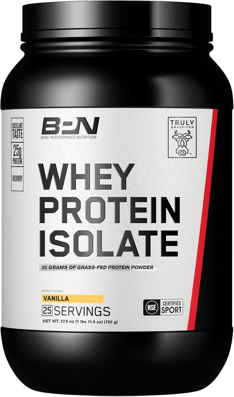BPN Whey Protein Isolate, Grass-Fed, Vanilla, 25 Servings