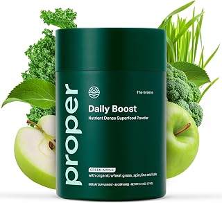 Proper The Greens Organic Powder with Wheatgrass Spirulina Superfood Blend
