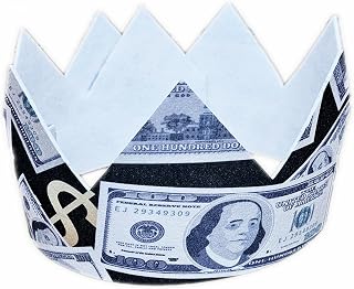 Money Cash Felt Crown Dollar Bills Crown 100 Dollar Gag Gift for Money Dollar Theme Party Birthday Party Casino Party Graduation Party Decorations
