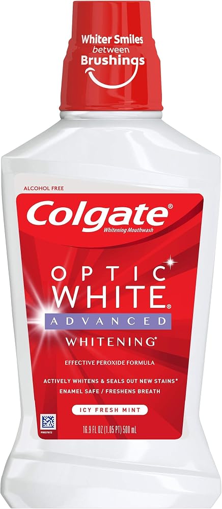 Colgate Optic White Mouthwash, Sparkling Fresh Mint 16 oz