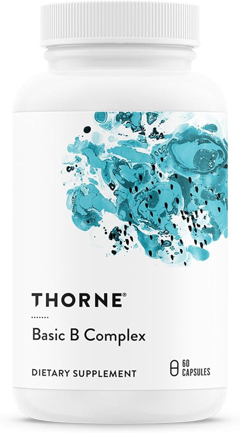 Thorne Basic B Complex, 8 Active B Vitamins & Choline, 60 Capsules