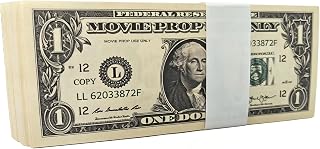 Glemall 100 Pcs 1-Value Play Money Bills for Kids, Classroom Play Money for Teacher Rewards, Arithmetic Drills, Role-Play and Tabletop Game Supplies, Simulation Currency Only (100, 1-Value Bills)