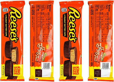 Big TOP DEALS USA – REESE'S Milk Chocolate King Size Peanut Butter Cups, 2.8 oz Each, 16 Peanut Butter Cups Total, Individually Wrapped Candy - Personal Care