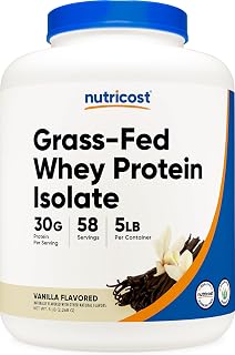 Nutricost Grass-Fed Whey Protein Isolate (Vanilla) 5LBS