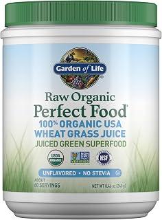 Garden of Life RAW Organic Perfect Food Wheat Grass Powder, 60 Servings