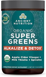 Ancient Nutrition Organic Super Greens Powder, Probiotics, Detox & Alkalize