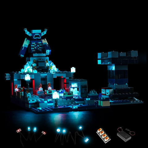 Light-Kit Compatible with Lego Minecraft The Deep Dark Battle 21246 - Only a Light, Not Actual LEGO - Lighting for Deep Dark Battle Warden for Fans