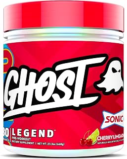 GHOST Legend Pre-Workout Powder, Sonic Cherry Limeade, 30 Servings