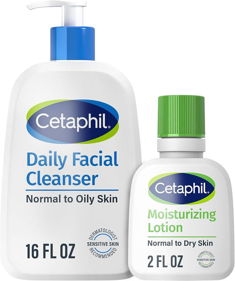 Cetaphil Daily Facial Cleanser, Oily & Combo Skin, 16oz, Face Lotion, 2oz - Personal Care