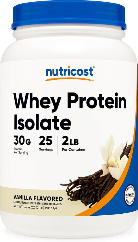 Nutricost Whey Protein Isolate Powder (Vanilla) 2LBS