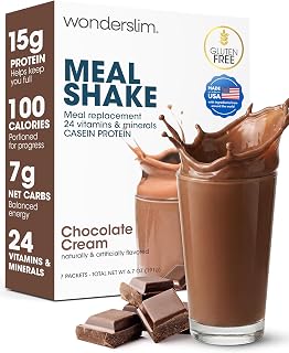 Wonderslim Protein Meal Replacement Shake Powder – 7ct (Chocolate Cream)
