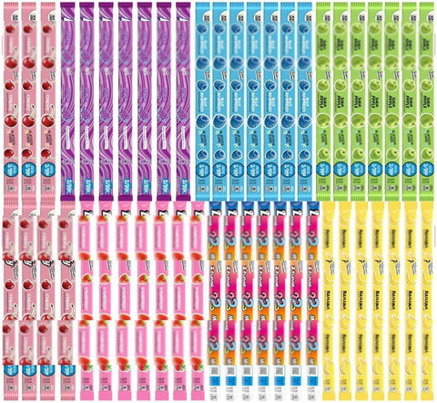 Strawberry, Banana, Grape, Blue Raspberry, Mystery Swirl, Cherry, Sour Apple - 7 Ropes Each Flavor, 49 Pack, 0.81 oz - Fun Candy for Parties, Snacks, and Gifting