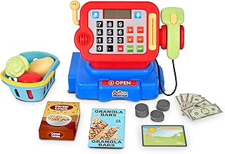 Pretend and Play Cash Register, Ages 3+ Develop Early Math Skills, Play Cash Register for Kids, Learning Grocery Story Playset