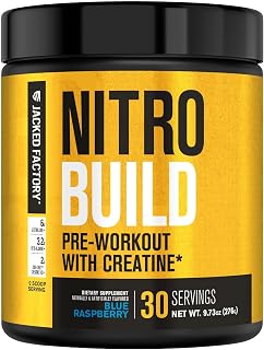 Jacked Factory Nitrosurge Build Pre-Workout - 30 Servings, Blue Raspberry