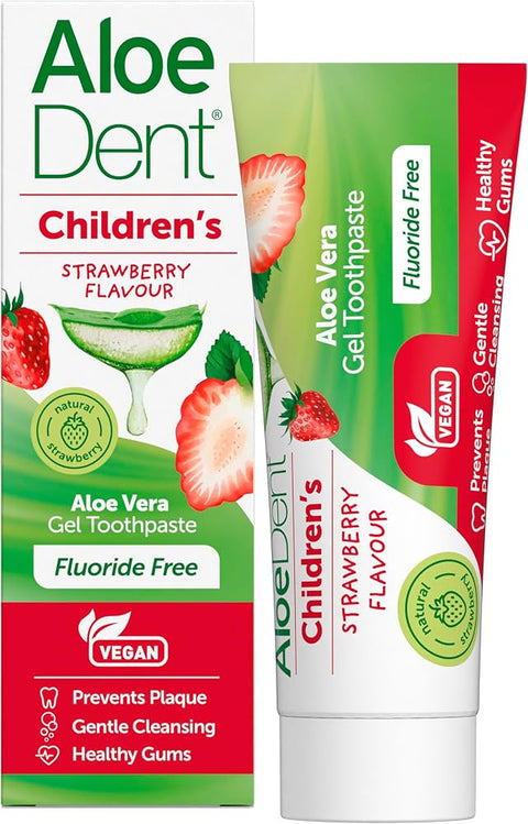 AloeDent Children's Strawberry Toothpaste - 50ml