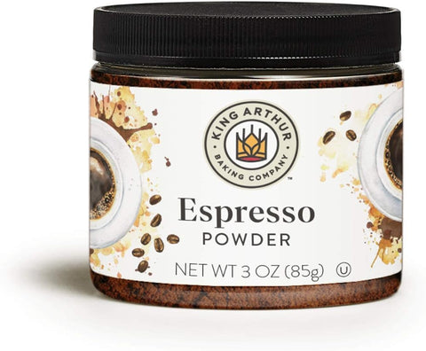 King Arthur Espresso Powder: Premium Baking Extract for Rich Chocolate Flavoring, 3 Oz Reusable Jar, Kosher Certified - Enhance Your Desserts with Instant Coffee Intensity