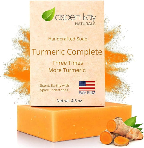 Turmeric Soap for Face & Body, Handmade, Cold Process, Organic. - Personal Care