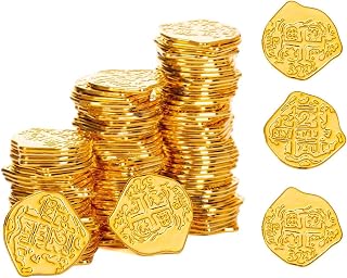 Plastic Gold Pirate Treasure Coins Party Supplies, 72 Pcs
