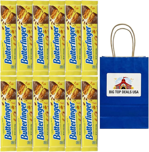 Butterfinger Full Size Candy Bars, Crispety crunchety peanut buttery Candy, 1.9 oz Bars, Individually Wrapped - Personal Care