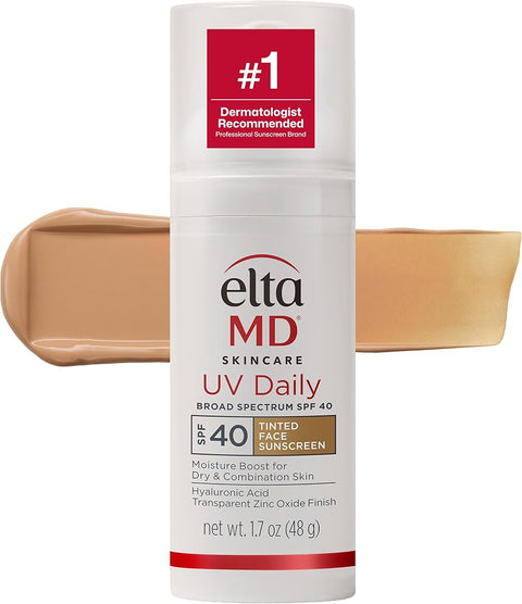 EltaMD UV Daily Tinted Face Sunscreen Moisturizer, SPF 40, 1.7 oz