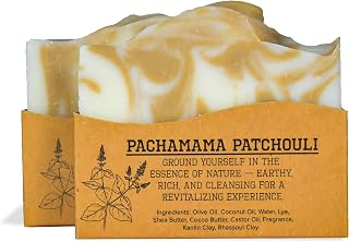Compasssoap Pachamama Patchouli | Natural Bar Soap for Men & Women | Body & Face Soap Bar for Women and Men | Minimalist & Gentle Lather| Natural Bath Soap, Paraben & Phthalate Free|5 oz