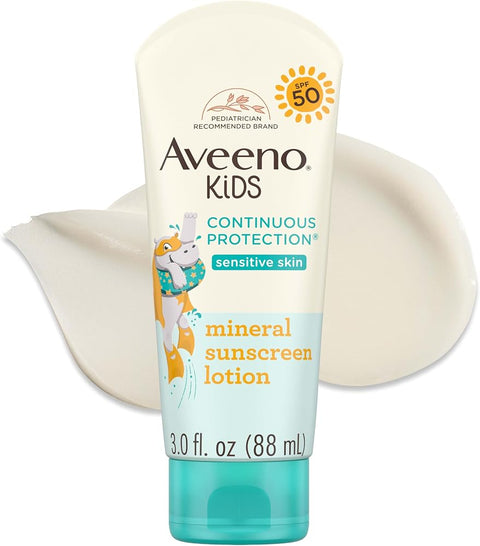 Aveeno Kids Sunscreen Lotion, Broad Spectrum, SPF 50, 3 fl. oz - Personal Care