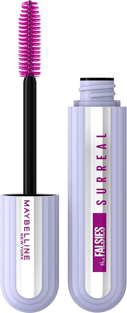 Maybelline The Falsies Surreal Extensions Washable Mascara, Volumizing, Lengthening Mascara Make Up, Blackest Black, 1 Count