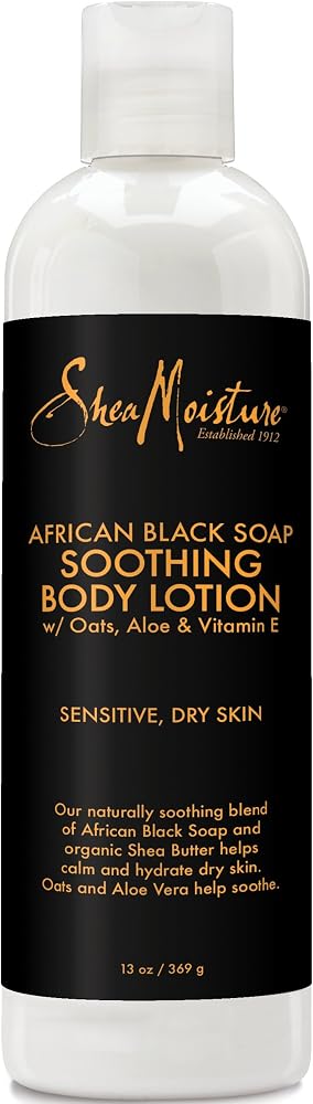 Sheamoisture Soothing Body Lotion for Troubled Skin African Black Soap Lotion with Shea Butter 13 oz - Personal Care