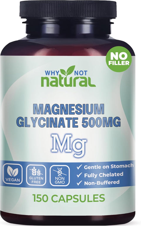 Magnesium Glycinate 500 mg Capsules Supplement - Sleep and Relaxation