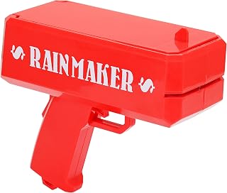Fairly Odd Novelties Rainmaker Money Gun Make It Rain - Perfect For Bachelor Bachelorette White Elephant Birthday Parties, Red.