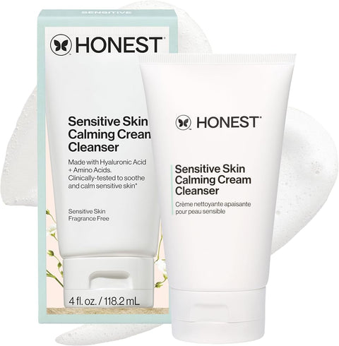 Honest Beauty Sensitive Skin Calming Cream Cleanser, Unscented, 4 fl oz - Personal Care