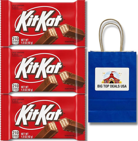 Milk Chocolate Crisp Wafer Kit Kat Full Size Candy Bar, 1.5 oz, 3 Pack - Personal Care