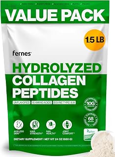 Collagen Peptides for Women Men (1.5LB) Type I & III Flavorless & Odorless Easy-Mix Hydrolyzed Peptan Protein Joint Hair Skin & Nail Support Gluten-Free Non-GMO Keto & Paleo Grass-Fed Kosher