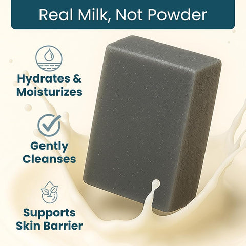 Activated Charcoal Soap Bar (5oz), Goat Milk Soap, Natural, Exfoliating - Personal Care