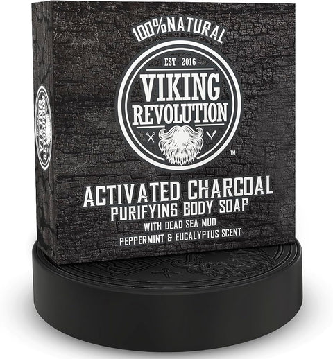 Viking Revolution Activated Charcoal Soap - Charcoal - 6 oz Pack - Personal Care