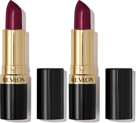 REVLON Super Lustrous Lipstick, Creamy Formula For Soft, Fuller-Looking Lips, Moisturized Feel, 477 Black Cherry, 0.15 oz - Lip Makeup - Beauty