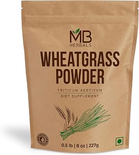 MB Herbals Wheatgrass Powder 8 oz (227g / 0.5 lb) | 100% Pure, Non-GMO, Lab Tested, Gluten-Free | Fine Green Powder for Juices, Smoothies & Daily Greens | Vegan-Friendly