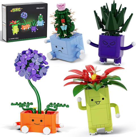 Botanicals Happy Plants Building Set for Kids Adult, Gift for Girl Ages 8+