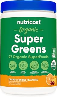 Nutricost Organic Super Greens Powder (Orange Sunrise) 30 Servings