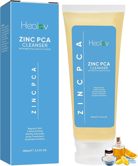 Zinc Face Wash | Zinc Soap Skin Therapy Body Cleanser for Acne, Rosacea, Eczema, Dermatitis, Psoriasis, Itching | Cleansing, Calming Facial Wash | Exfoliating Zinc Face & Body Wash for All Skin Types