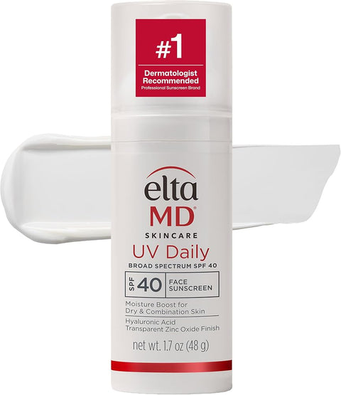 EltaMD UV Daily Untinted Face Sunscreen Moisturizer, SPF 40, 1.7 oz
